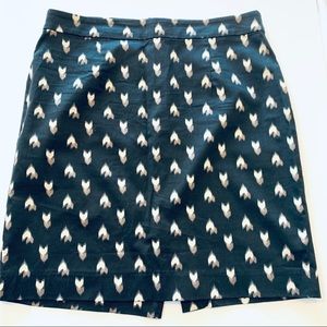 GAP | Navy Heart Print Pencil Skirt